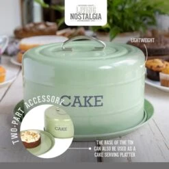 Kitchen Craft KitchenCraft Vintage-Style Round Airtight Cake Storage Tin -Kitchen Supplies 30957837 alt05