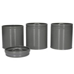 KitchenCraft Set Of 3 Metal Tea, Coffee And Sugar Canisters -Kitchen Supplies 30957862 alt04