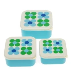 Blue Daisy Boxes Set Of 3 -Kitchen Supplies 30960758 alt03