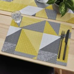 Catherine Lansfield Set Of 4 Larsson Geo Placemats -Kitchen Supplies 30960858