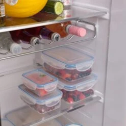 ADDIS Set Of 4 Rectangular Clip Tight Assorted Storage Containers