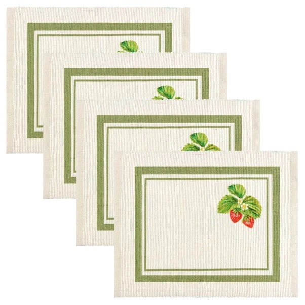 Evans Lichfield Set Of 4 Strawberry Placemats 6 Evans Lichfield Set Of 4 Strawberry Placemats - Image 4